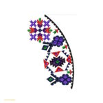 گلدوزی یقه مانتو